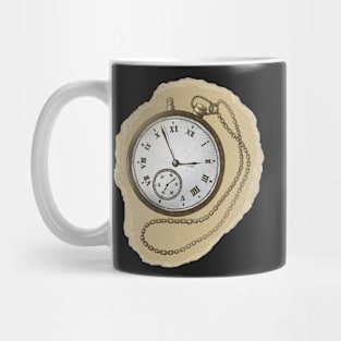 vintage clock cut out sticker Mug